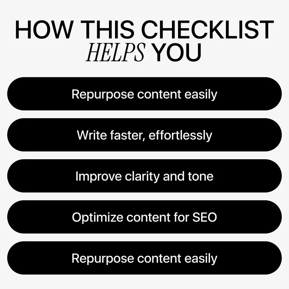 Boost Your Writing with AI: Tools, Tips, and Tricks | Digital Checklist for New AI Tools for Writing, Content Creators, Bloggers & Authors