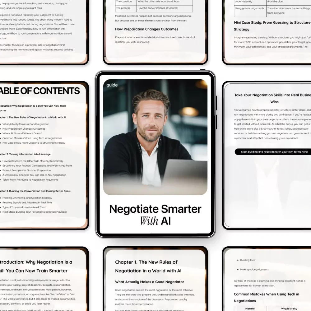Negotiate Smarter With AI – Essential Guide to Boost Your Negotiation Skills with AI Help for Better Deals, Strategy, and Confidence