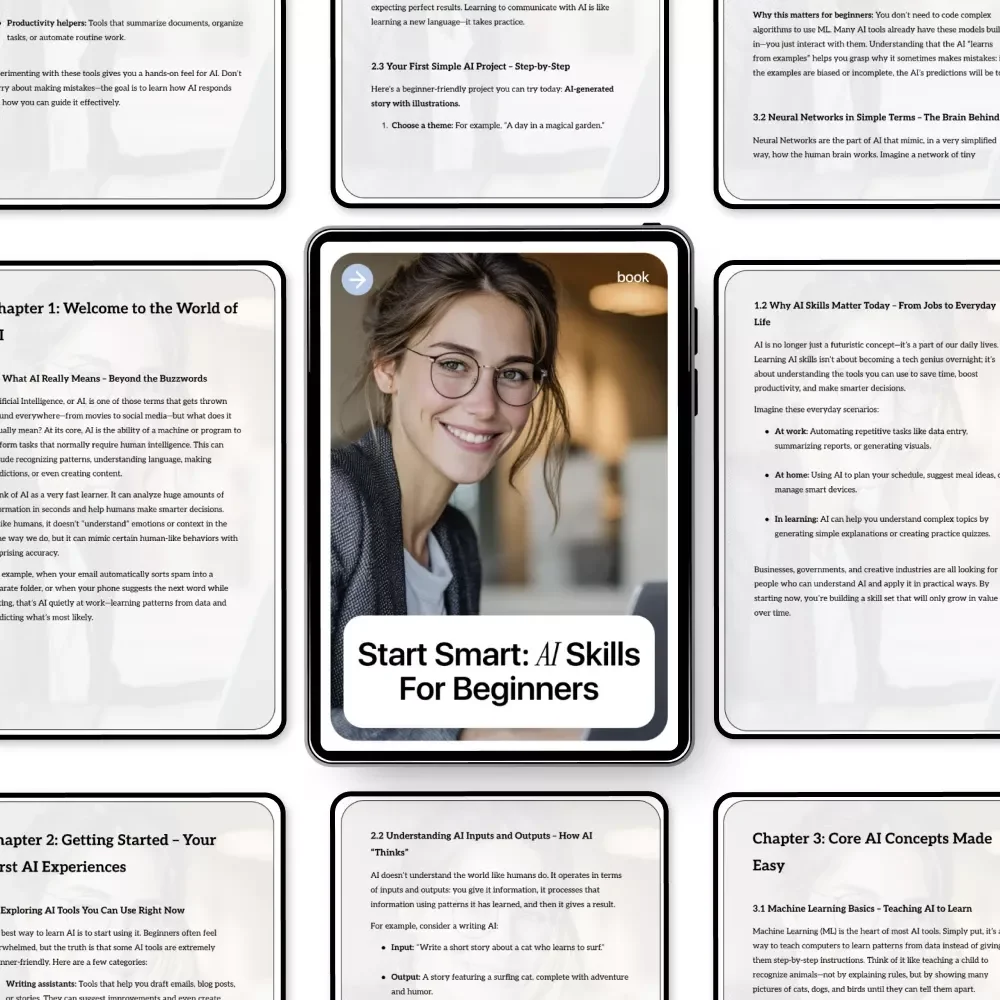 Start Smart: AI Skills for Beginners | Easy AI Guide eBook for Absolute Beginners, Learn ai skills for beginners Step by Step