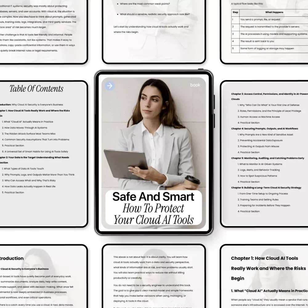 How to Protect Your Cloud AI Tools | Practical Ebook Guide to AI Security for Cloud Tools, Data Protection, Access Control & Safe AI Workflows