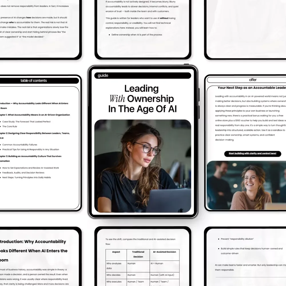 Leading with Ownership in the Age of AI | Practical Leadership Guide on Accountability, Ethics & Decision-Making | Digital Download for Modern Leaders