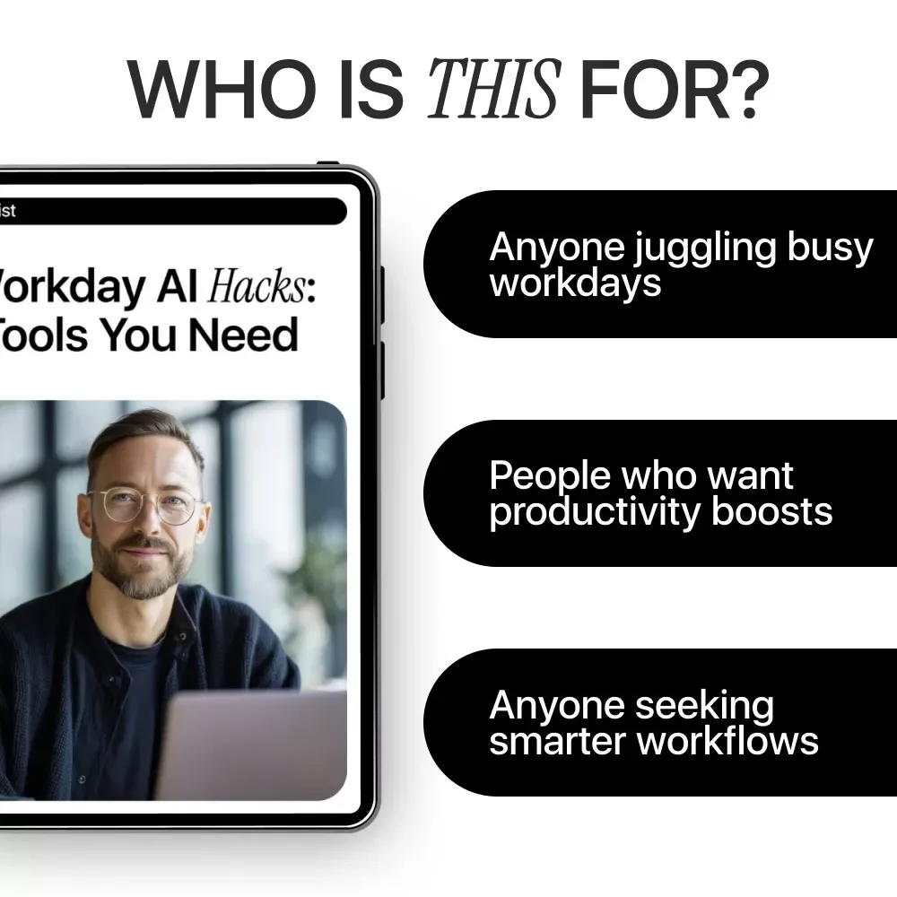 Workday AI Hacks: Tools You Need | Smart Checklist for new ai tools for work, Productivity & Automation