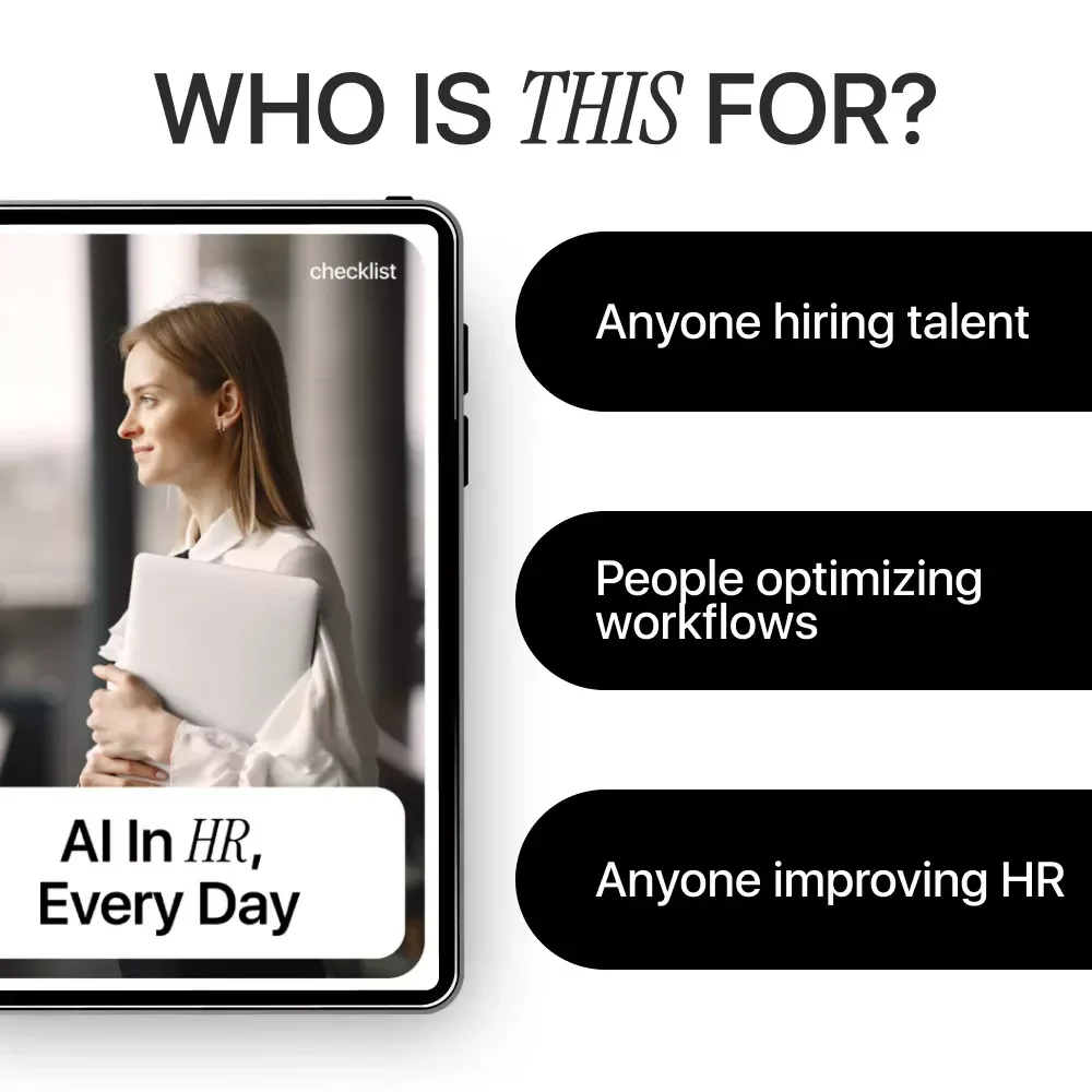 AI in HR, Every Day – HR Task Automation Checklist for Recruiters, People Teams & Hiring Managers | Digital Download | ai in hr daily tasks