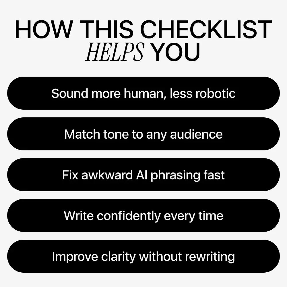 Sound Right Every Time: AI Tone Tips – Digital Writing Guide, AI Content Checklist, eBook for Creators & Marketers