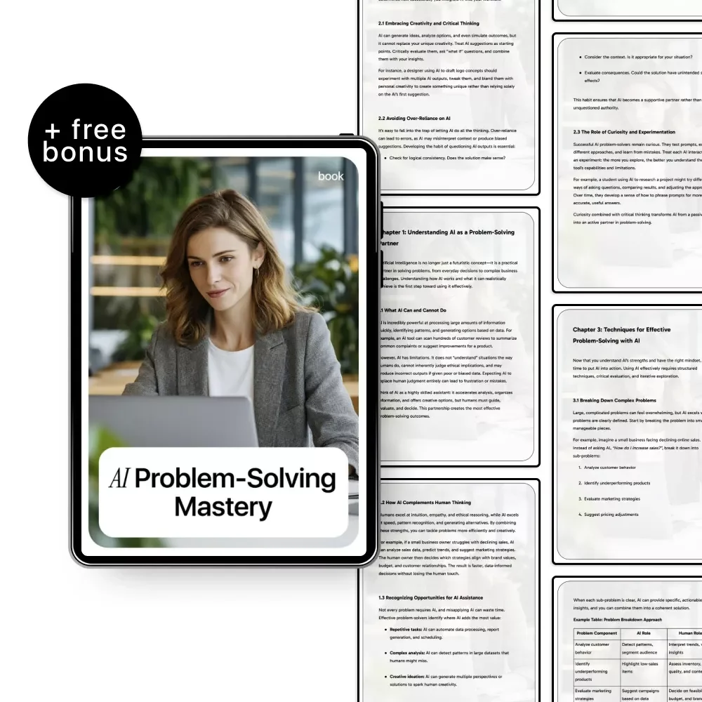 AI Problem-Solving Mastery | Practical Ebook to Build AI Skills for Problem Solving, Smarter Decisions, Creative Thinking & Real-World Solutions