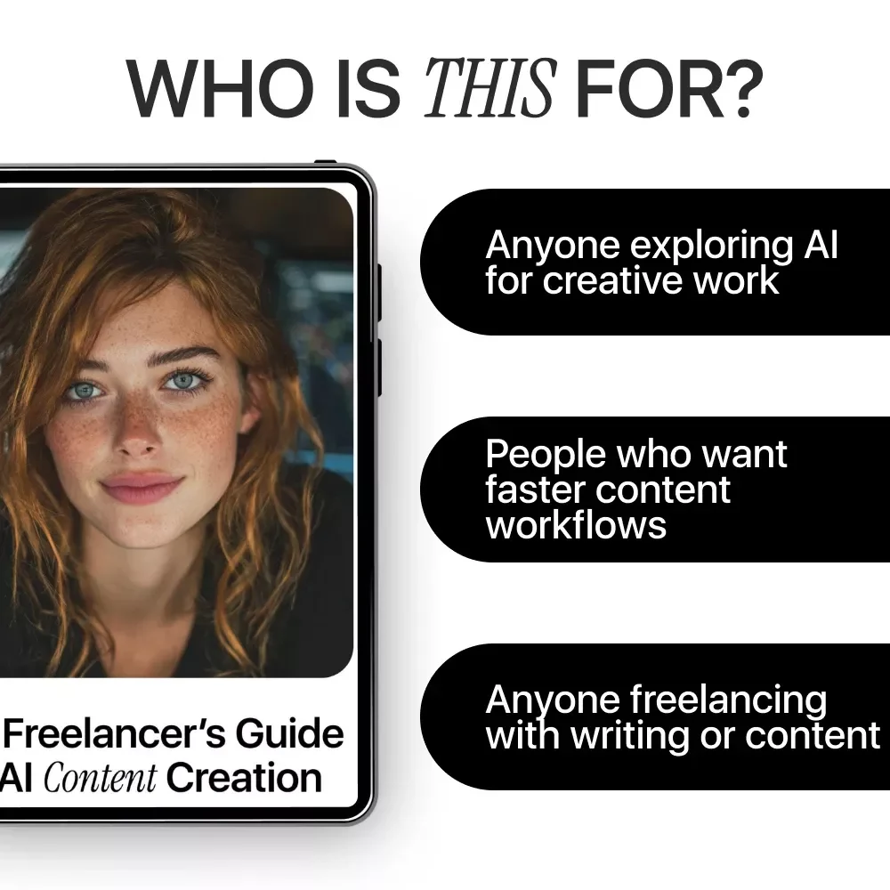 The Freelancer’s Guide to AI Content Creation | eBook for ai content creation for freelancers, Writers, Creators & Digital Entrepreneurs