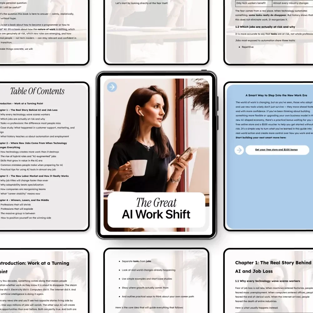 The Great AI Work Shift – A Clear, Human Guide to ai job growth vs job loss, Future Jobs, and Career Stability in the Age of Artificial Intelligence