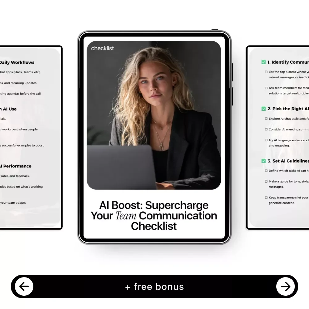 AI Boost: Supercharge Your Team Communication Checklist – AI Communication Checklist for Teams, Managers & Remote Work Productivity, Digital Download Guide