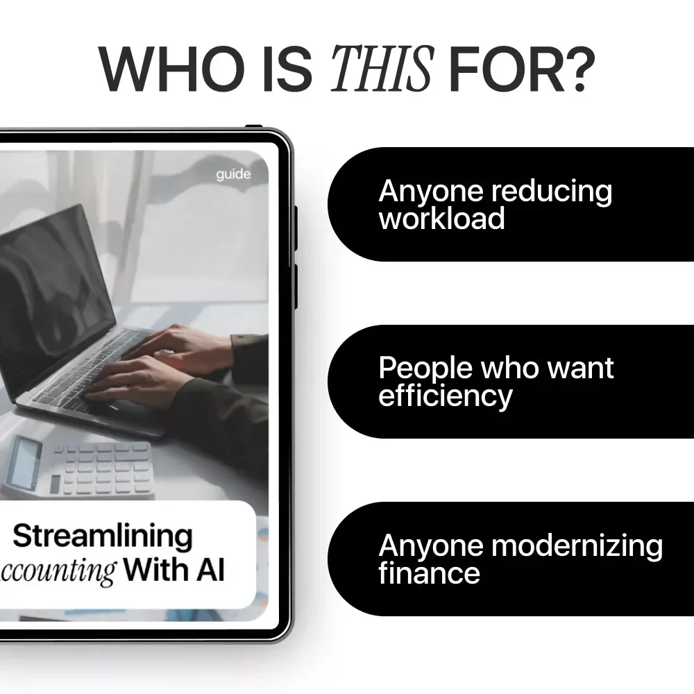 Streamlining Accounting with AI – Digital Guide for Modern Accounting Workflows, Boost Efficiency, Automate Tasks, ai in accounting workflows, Small Business & Accountant Toolkit