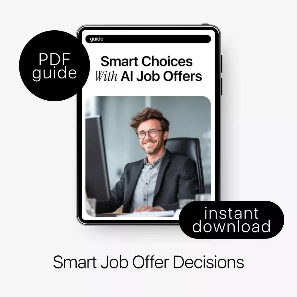 Smart Choices With AI Job Offers – Career Decisions Guide for Clear Comparisons, AI for Comparing Job Offers and Benefits, Digital Download