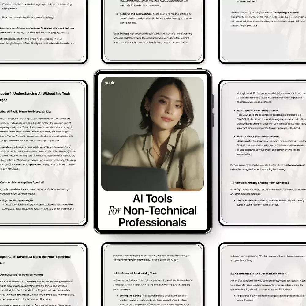 AI Tools for Non-Technical Professionals | Practical Ebook on AI Skills for Non Technical Jobs, Career Growth, Productivity & Future-Proof Workflows