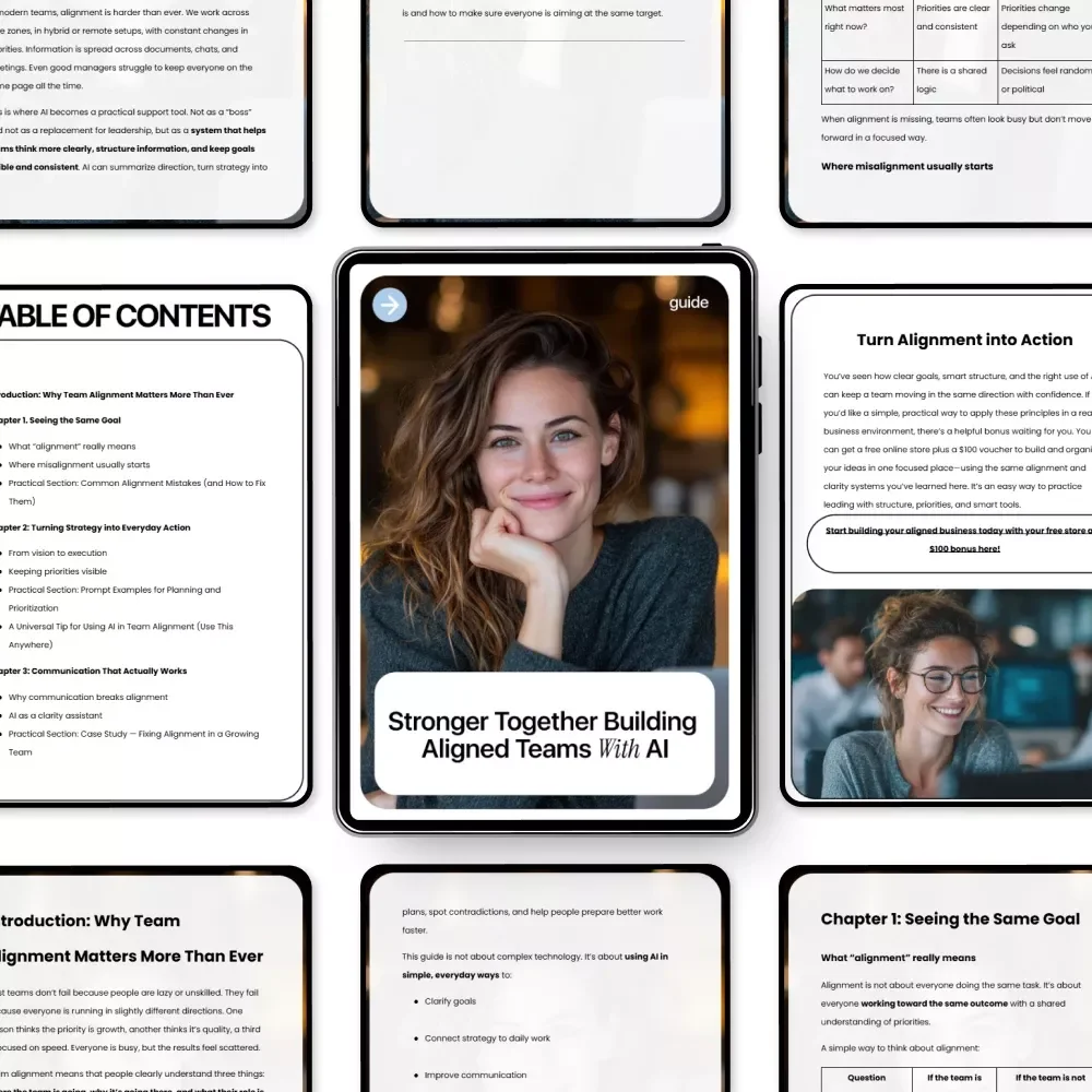 Stronger Together Building Aligned Teams with AI – Ultimate Guide to Team Alignment Using AI, eBook for Leadership, Communication & Strategy