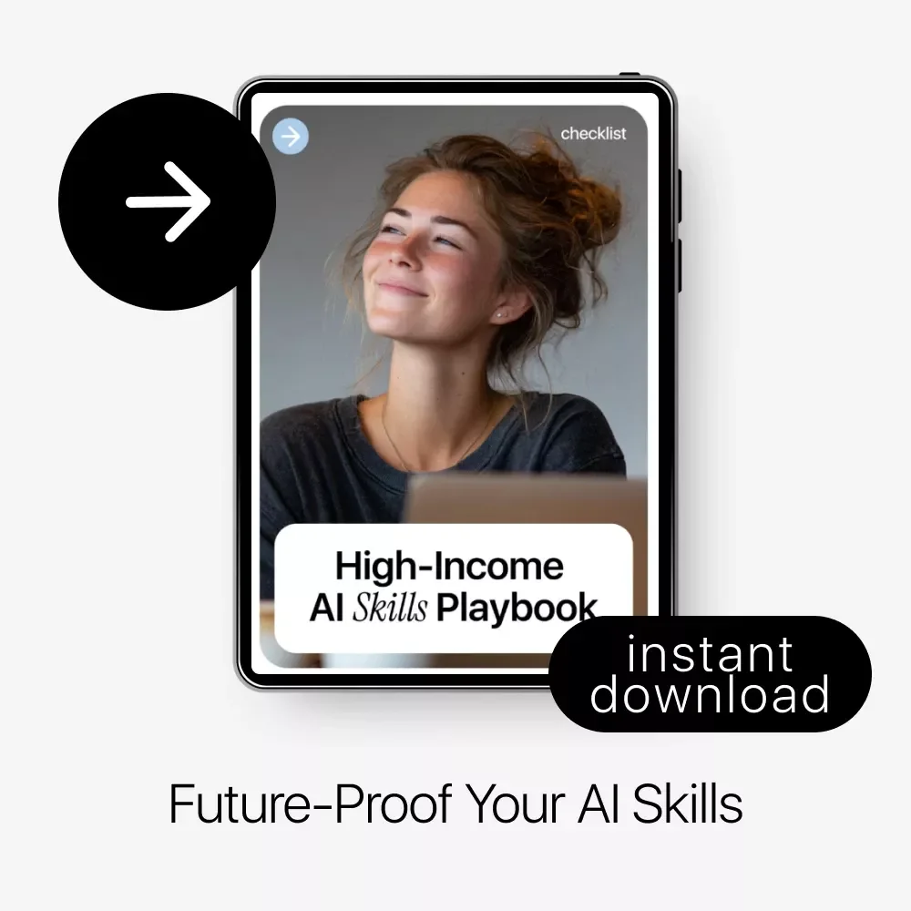 High-Income AI Skills Playbook | ai skills that pay more | Digital Download Checklist for Business, Marketing & Productivity