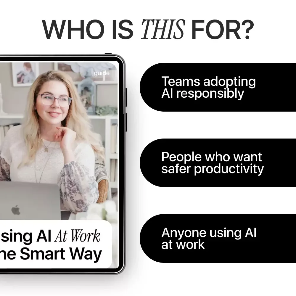 Using AI at Work the Smart Way – Practical Guide for Responsible AI Use at Work, Productivity, Trust & Quality