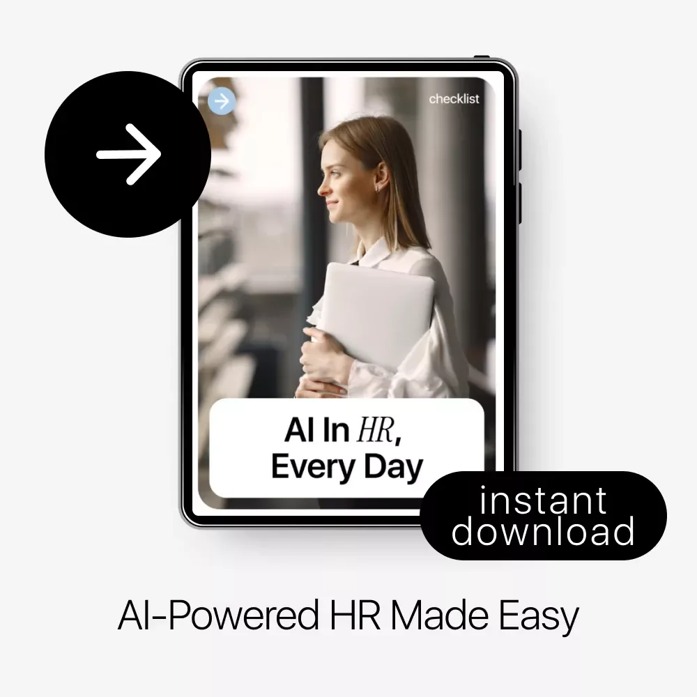 AI in HR, Every Day – HR Task Automation Checklist for Recruiters, People Teams & Hiring Managers | Digital Download | ai in hr daily tasks