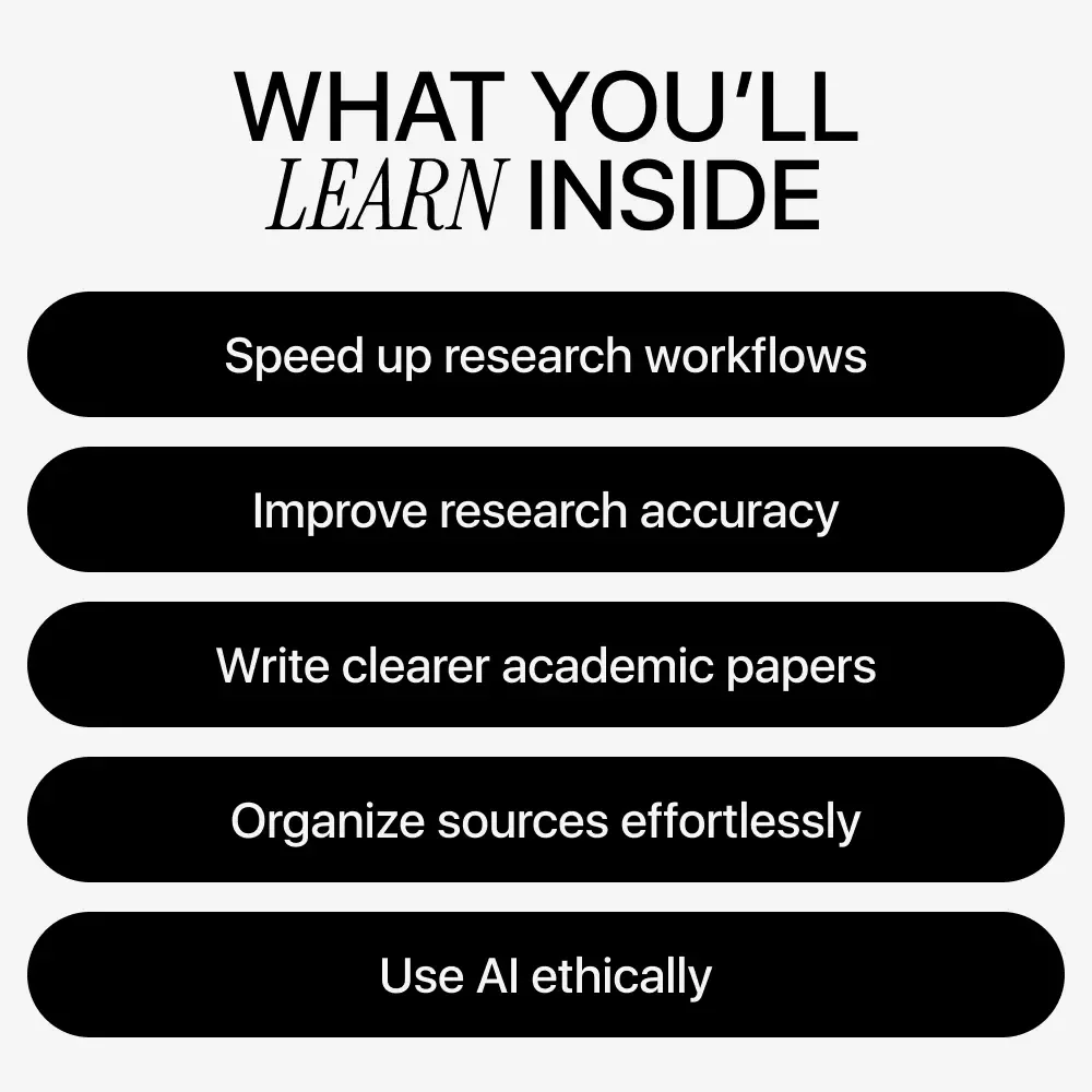 Accelerate Your Research with AI | Practical eBook for ai skills for research work, Smarter Literature Review, Writing, Data Analysis & Ethical AI Use