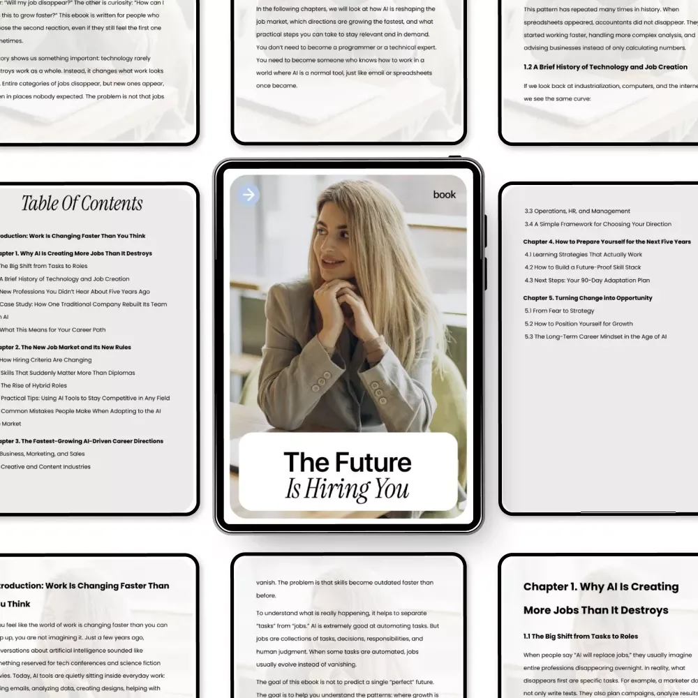 The Future Is Hiring You – AI Job Growth Trends eBook | Future-Proof Your Career, New AI Careers & Skills Guide