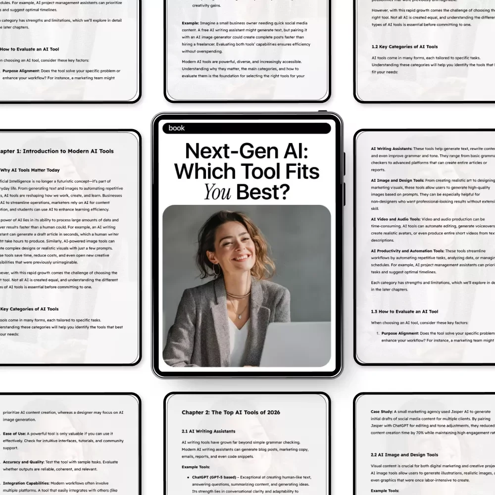 Next-Gen AI: Which Tool Fits You Best – Ultimate AI eBook, new ai tools comparisons, Digital Download for Choosing the Right AI Tools