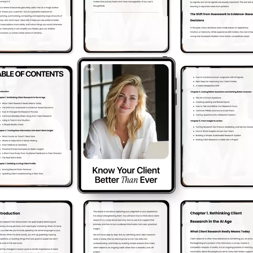 Know Your Client Better Than Ever – Practical eBook for Smarter Decisions Using Client Research with AI