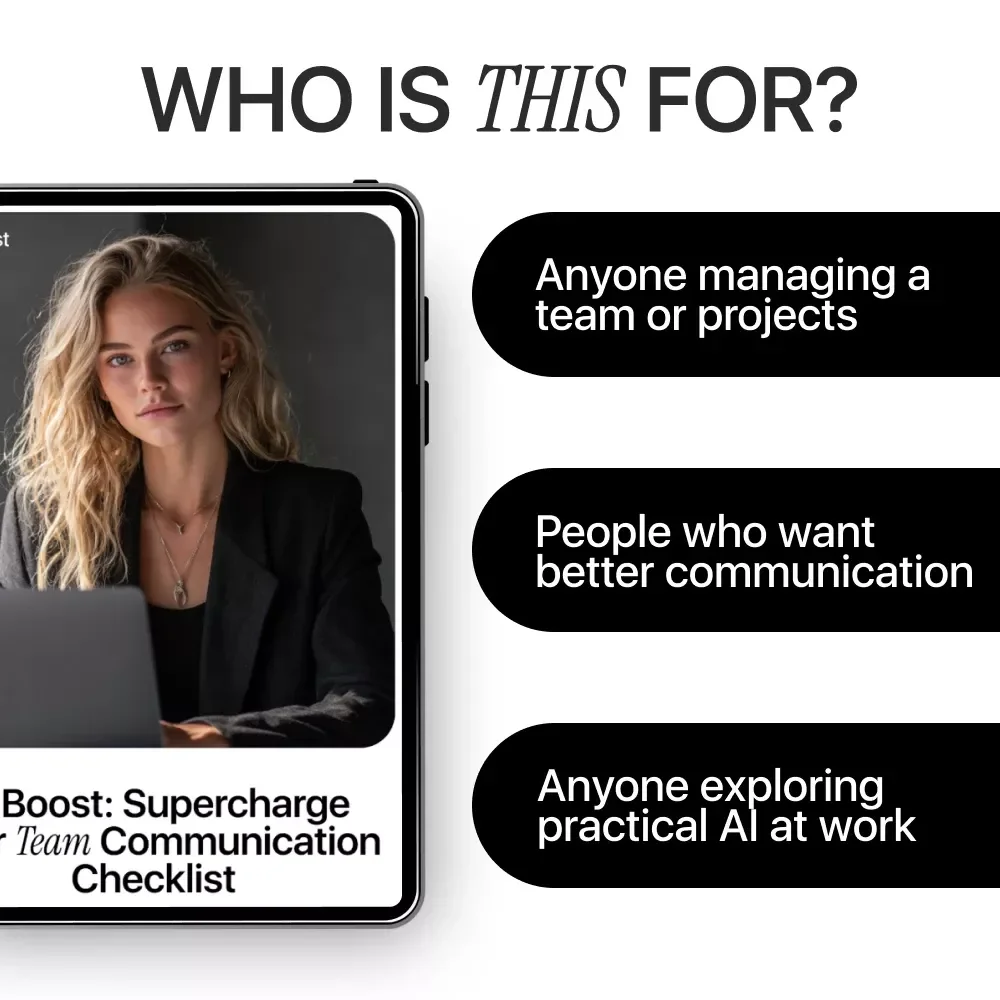 AI Boost: Supercharge Your Team Communication Checklist – AI Communication Checklist for Teams, Managers & Remote Work Productivity, Digital Download Guide