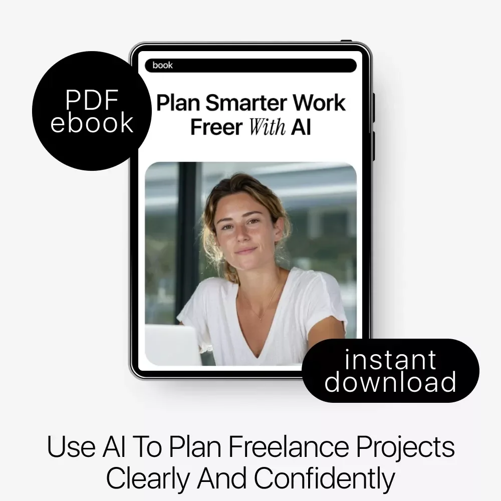 Plan Smarter Work Freer with AI | eBook for Freelancers | ai project planning for freelancers | Digital Guide to Smarter Project Planning