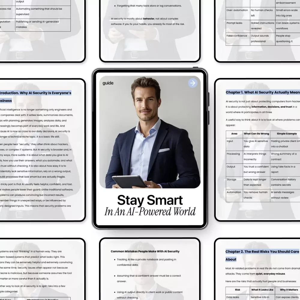 Stay Smart in an AI-Powered World | Practical Guide to ai security basics explained | Digital Download Guide for Safer Everyday AI Use