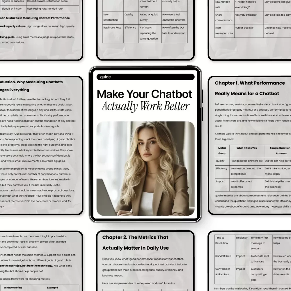 Make Your Chatbot Actually Work Better | Practical Guide to AI Chatbot Performance Metrics & Smarter Conversations