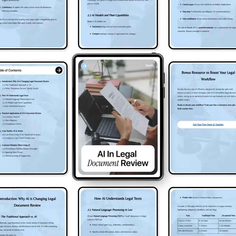 AI in Legal Document Review | Practical Ebook Guide to Faster, Smarter Legal Analysis with AI