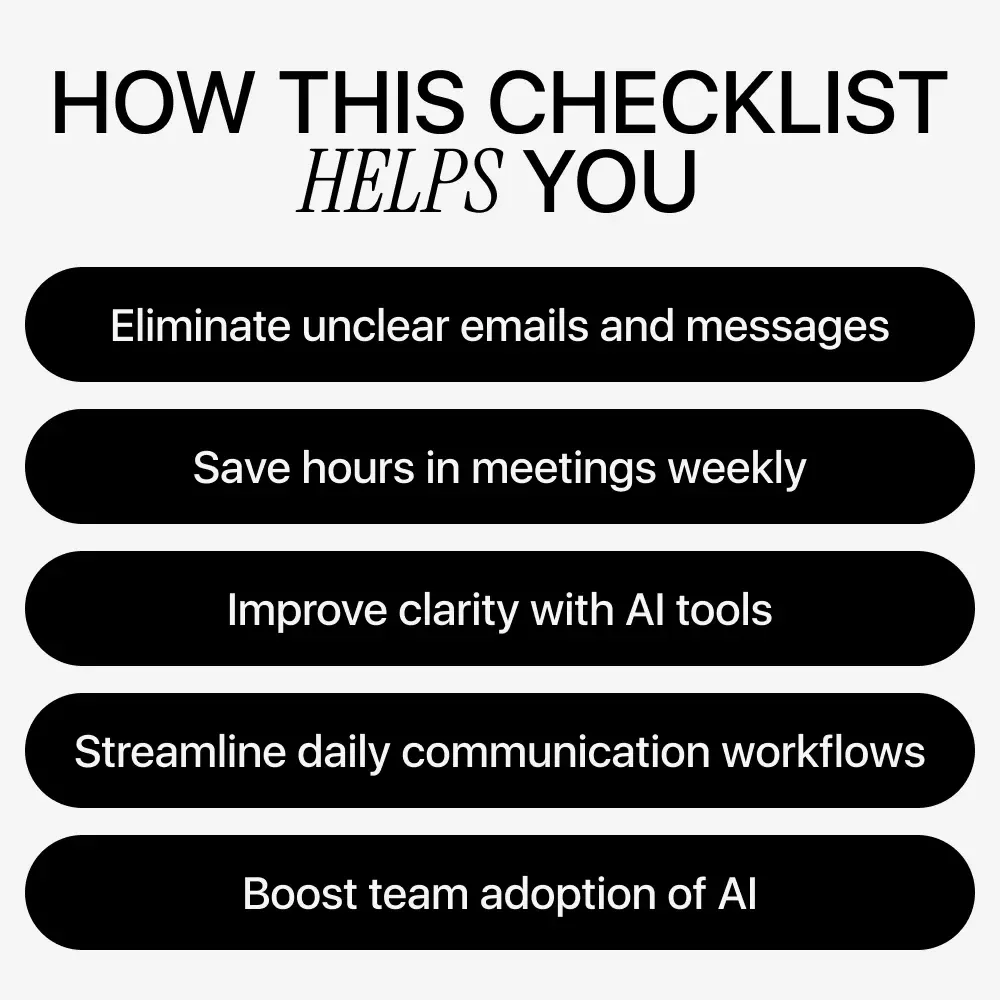 AI Boost: Supercharge Your Team Communication Checklist – AI Communication Checklist for Teams, Managers & Remote Work Productivity, Digital Download Guide