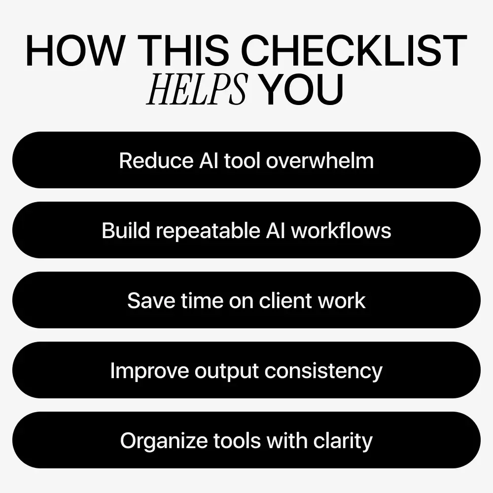 The Smart Freelancer AI Tool Stack Checklist | ai freelancer tool stack ideas | Digital Checklist for Modern Freelancers