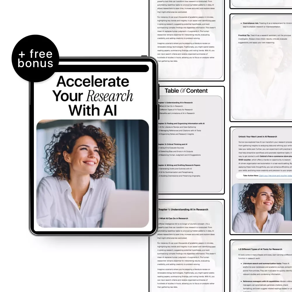 Accelerate Your Research with AI | Practical eBook for ai skills for research work, Smarter Literature Review, Writing, Data Analysis & Ethical AI Use