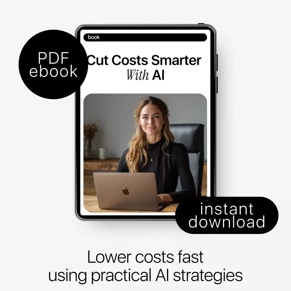 Cut Costs Smarter With AI – Money-Saving Business eBook | Digital Download | How to Use AI to Reduce Business Costs | Small Business Optimization Guide