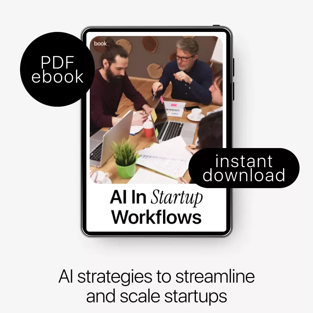 AI in Startup Workflows | Practical AI in Startups Workflows eBook for Founders, Teams & Productivity Systems