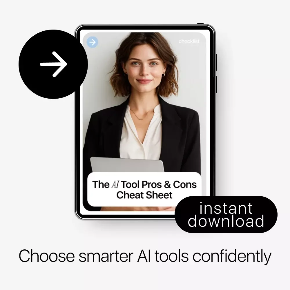 The AI Tool Pros & Cons Cheat Sheet | Checklist for Evaluating New AI Tools Pros and Cons | Smart AI Decision Guide