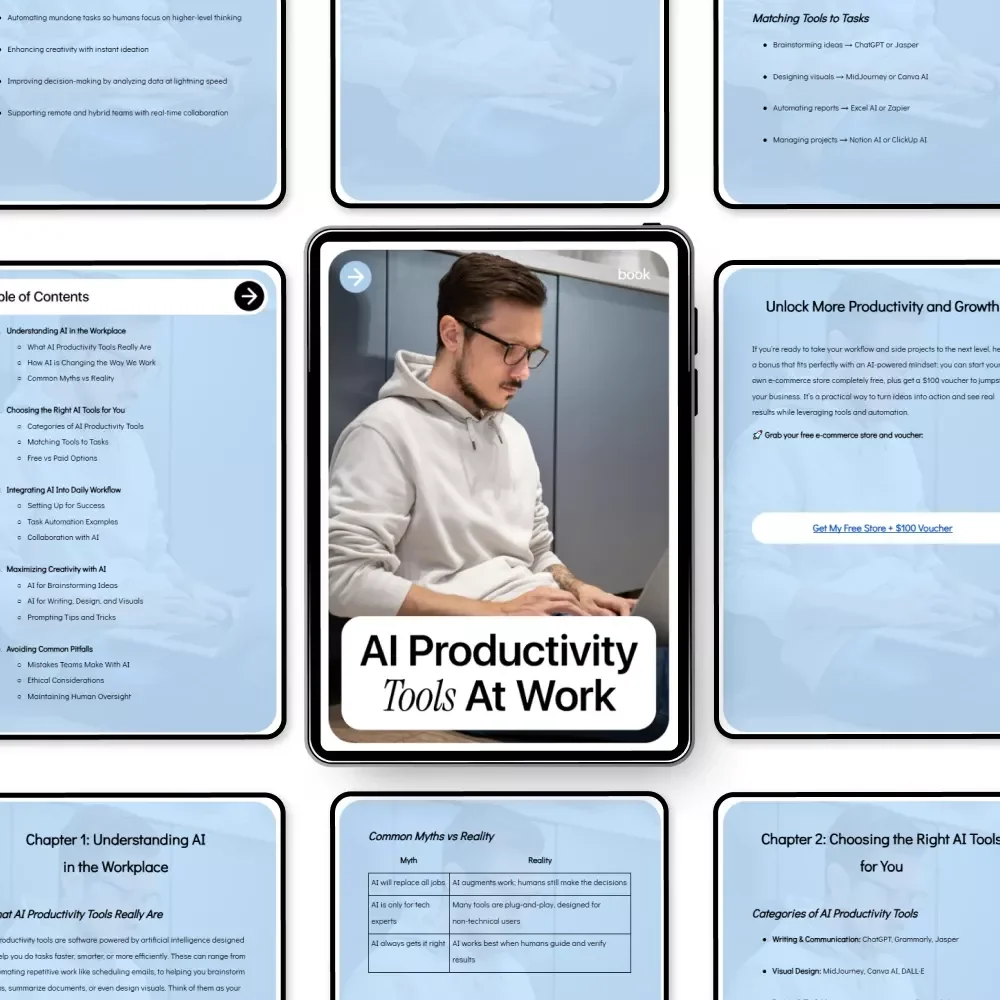 AI Productivity Tools at Work – Practical Ebook Guide to Boost Efficiency, Automate Tasks & Work Smarter with AI