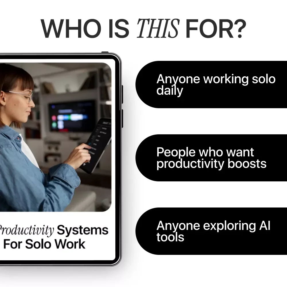 AI Productivity Systems for Solo Work | Smart AI Productivity Systems Solo Work Guide for Freelancers, Creators & One-Person Businesses | Digital eBook Download