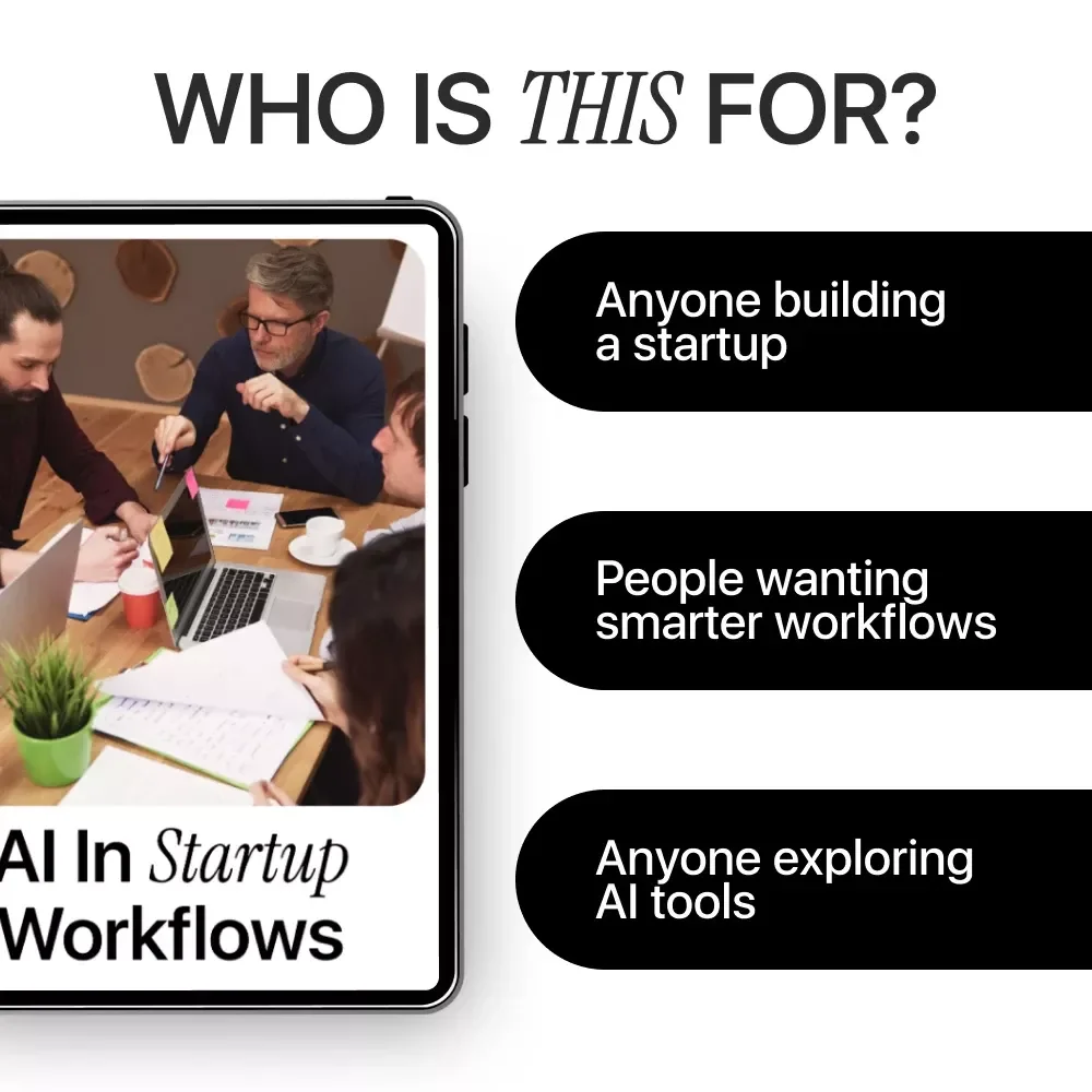 AI in Startup Workflows | Practical AI in Startups Workflows eBook for Founders, Teams & Productivity Systems