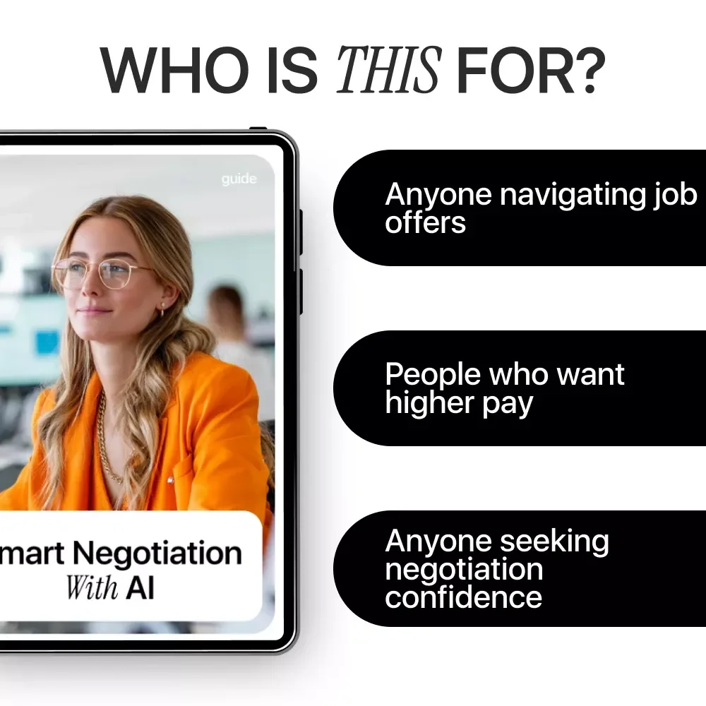 Smart Negotiation With AI | Job Offer Negotiation Guide | How to Use AI to Negotiate a Job Offer | Digital Download