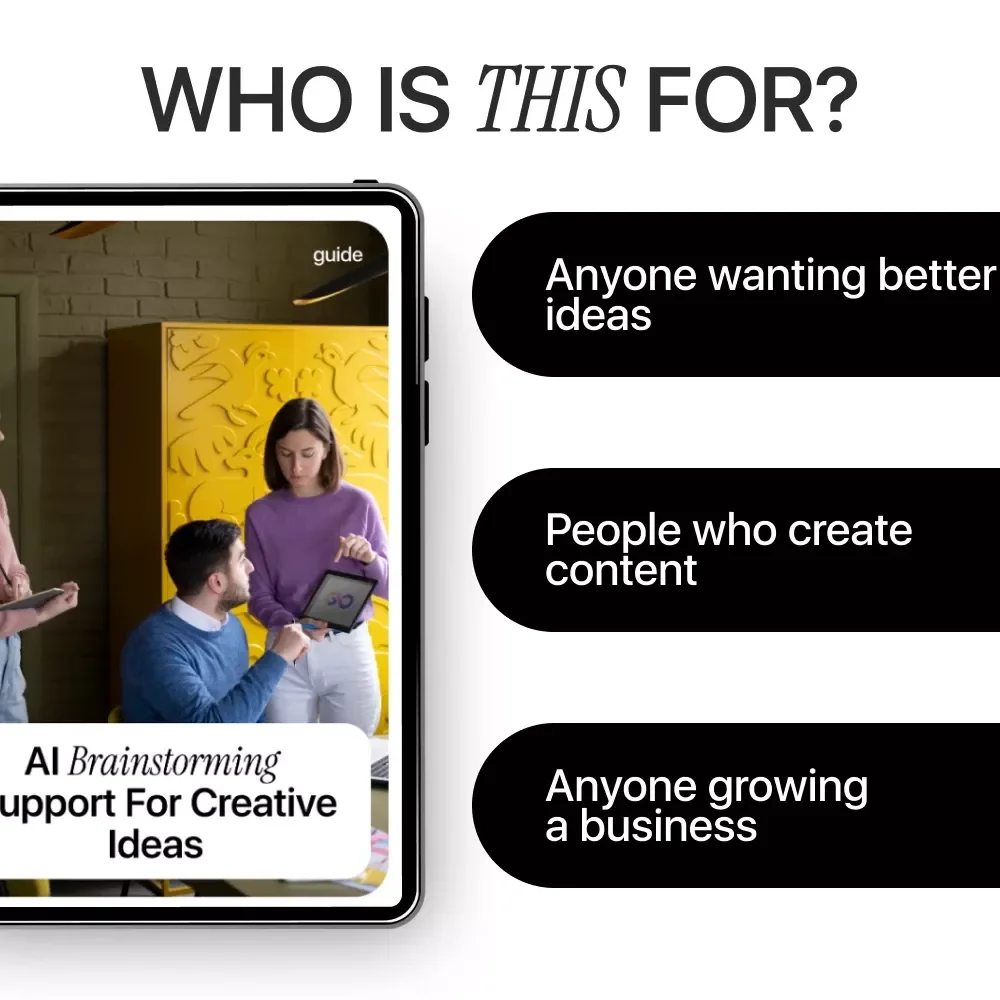 AI Brainstorming Support for Creative Ideas | Digital Guide for Content Creators, Marketers & Entrepreneurs | Smart AI Brainstorming Support Toolkit