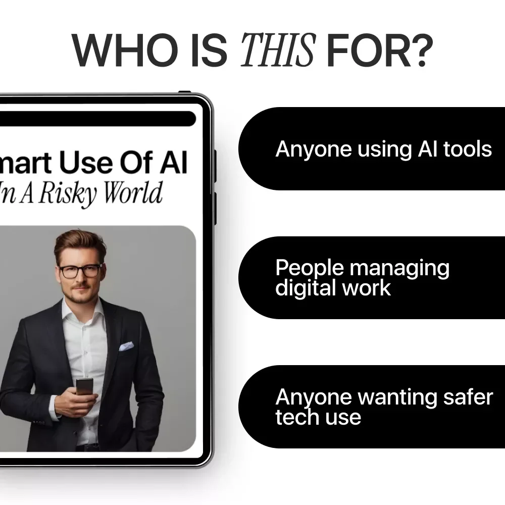 Smart Use of AI in a Risky World – Practical eBook Guide to ai security risks, Safe AI Use, Digital Safety & Smarter Workflows