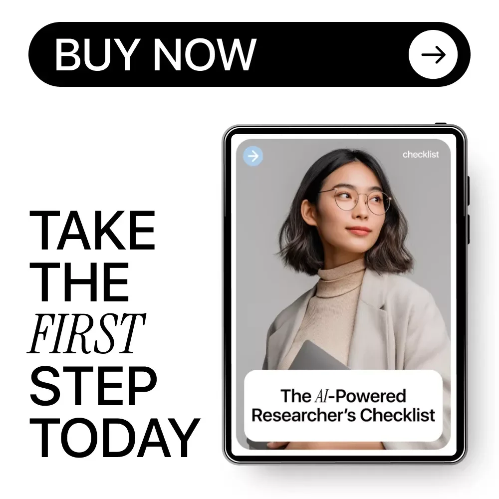 The AI-Powered Researcher’s Checklist | Smart Academic Workflow Guide Using New AI Tools for Research | Digital Download