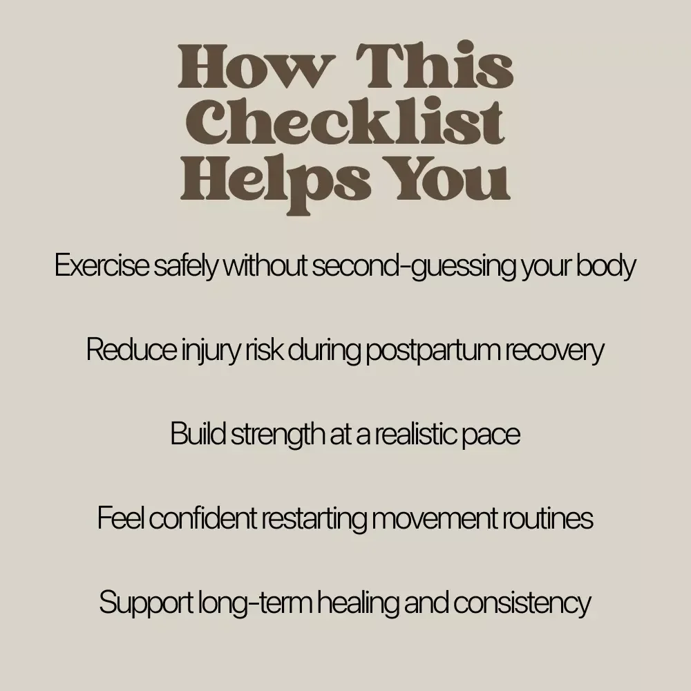 Your Postpartum Exercise Safety Checklist – Essential Postpartum Exercise Safety Tips for New Moms