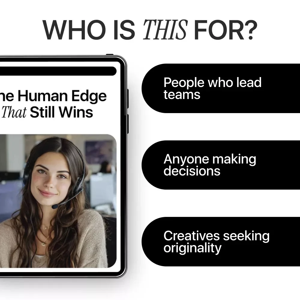 The Human Edge That Still Wins – Ebook on Human Skills AI Cannot Replace for Leaders, Creatives & Professionals