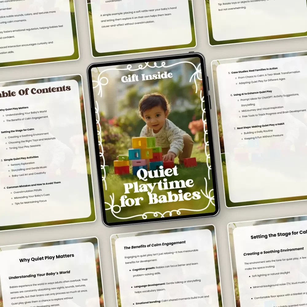 Quiet Playtime for Babies | Digital eBook Guide for Calm, Focused Play | Quiet Playtime for Babies Activities & Routines