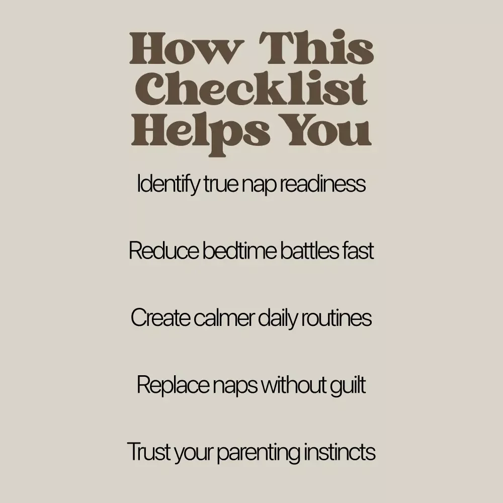 Nap or No Nap – Toddler Nap Transition Signs Checklist for Dropping Naps with Confidence | Calm Bedtimes & Better Sleep Guide