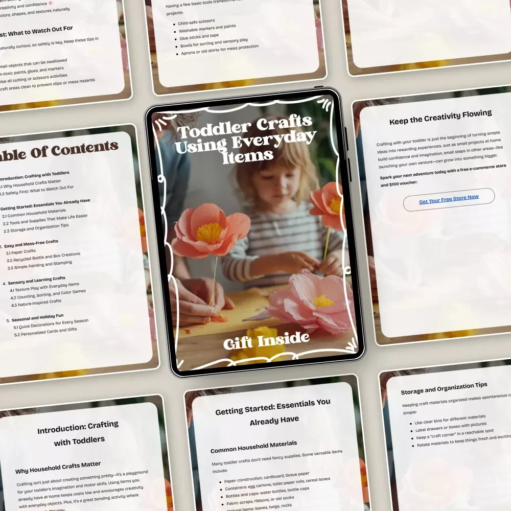 Toddler Crafts Using Everyday Items – Easy & Fun Toddler Crafts with Household Items eBook for Busy Parents