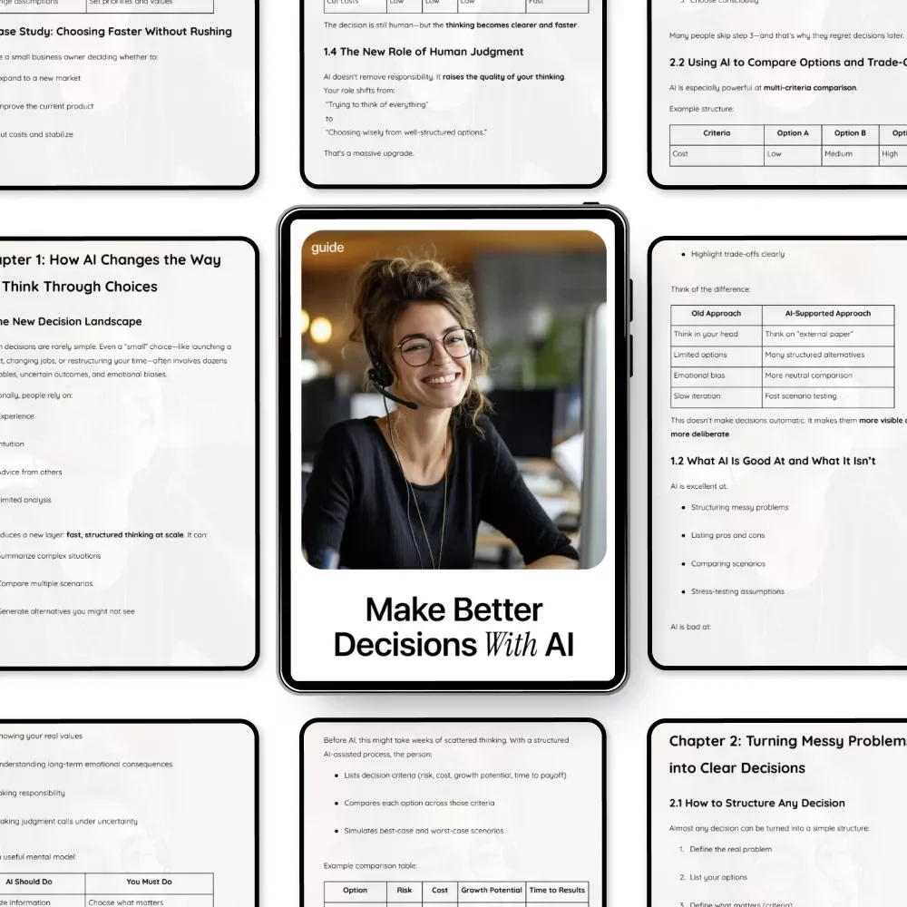 Make Better Decisions with AI – A Practical Guide to Sharpen Decision Making Skills with AI for Smarter, Faster Choices