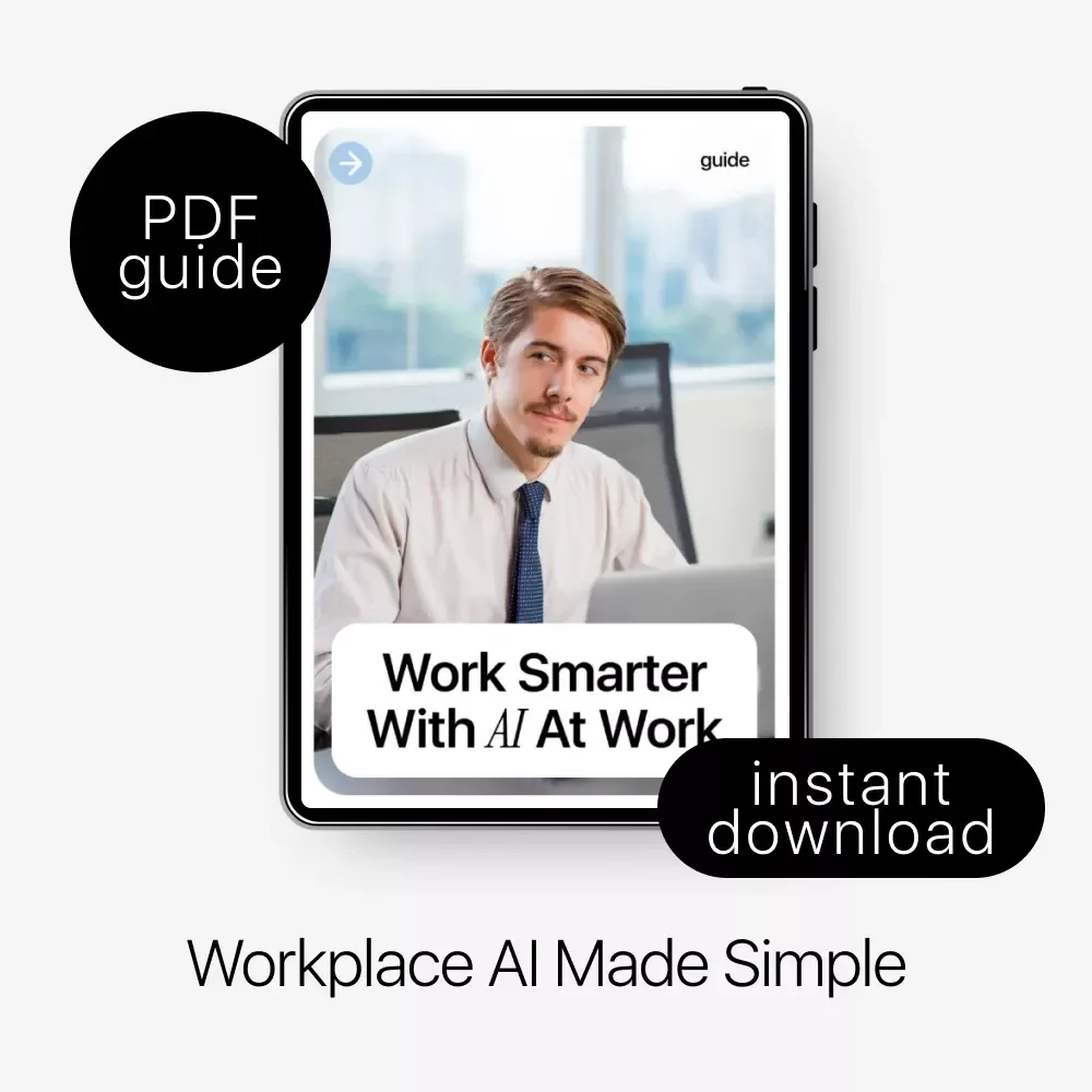 Work Smarter With AI at Work | Productivity Guide | Digital Download | Modern Workplace Skills | New AI Trends in the Workplace