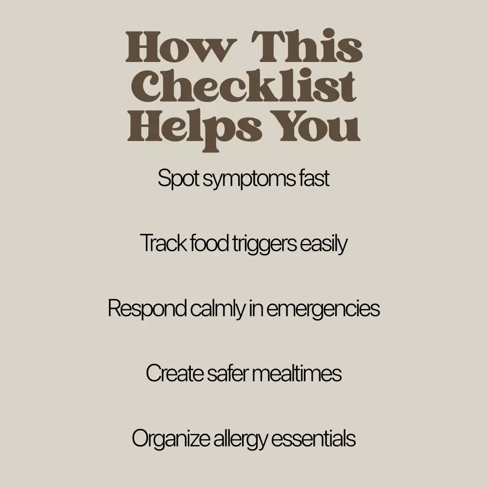 Baby Allergy SOS – Printable Checklist for Parents | Food Allergy Signs in Babies | Newborn & Infant Feeding Safety Guide