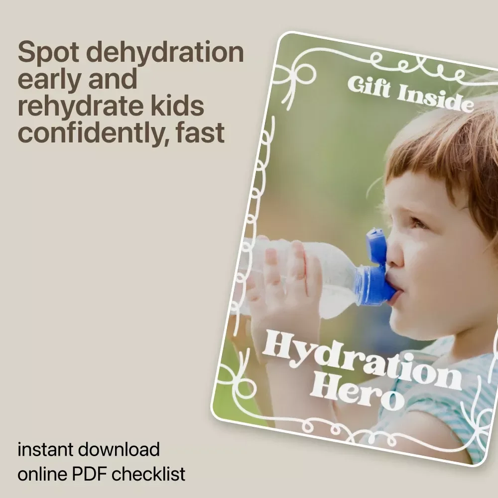 Hydration Hero – Printable Checklist for Parents | Easy Guide to dehydration signs in kids | Digital Download